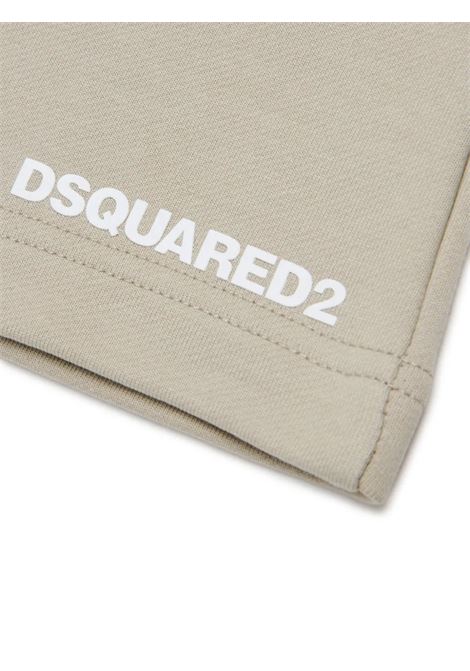 Shorts In Felpa Taupe Con Logo DSQUARED2 KIDS | DQ2738-D0094DQ717